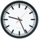Horloge radio-réveil murale Ku.noir D.250mm barre 1,5V D.250mm