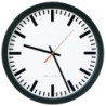 Horloge radio-réveil murale Ku.noir D.250mm barre 1,5V D.250mm