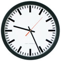 Horloge radio-réveil murale Ku.noir D.300mm barre 1,5V D.300mm