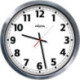 Horloge murale Jumbo horloge radio-pilotée aluminium argent mat D.500mm 1,5V chiffres