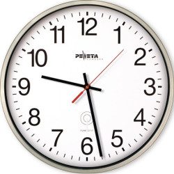 Radio-réveil radio-réveil Ku.argent mat D.250mm 1,5V chiffres