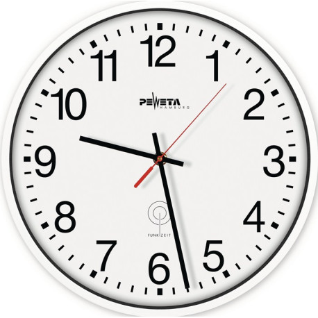 Horloge radio-réveil murale Ku.blanc D.300mm 1,5V chiffres