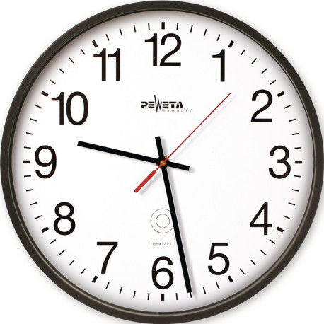 Horloge radio-réveil murale Ku.black D.300mm 1,5V chiffres