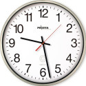 Horloge radio-réveil murale Ku.argent mat D.300mm 1,5V chiffres