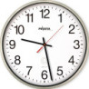 Horloge radio-réveil murale Ku.argent mat D.300mm 1,5V chiffres