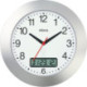 Horloge radio-réveil murale Ku.argent mat D.300mm chiffres