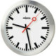 Horloge murale horloge à quartz aluminium argent mat D.300mm barre 1,5V D.300mm