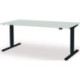 Bureau à levier H650-1250xL1800xP800mm gris anthracite/gris clair électr.MAUSER
