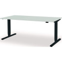 Bureau à levier H650-1250xL1800xP800mm gris anthracite/gris clair électr.MAUSER