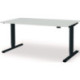 Bureau à levier H650-1250xL1600xP800mm gris anthracite/gris clair électr.MAUSER
