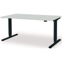 Bureau à levier H650-1250xL1600xP800mm gris anthracite/gris clair électr.MAUSER