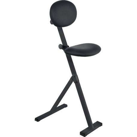 Assis debout ErgoPlus Skai siège en cuir artificiel H.550-900mm STA noir KAPPES