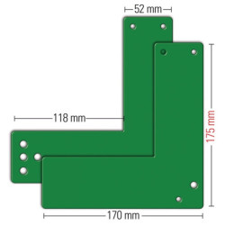 Plaque de montage 901-/ 991 470 Mont.an GLT EH barrière de porte Gauche/Droite L175xL170mm GFS