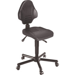 Chaise de travail pivotante W13 Rl. Mousse polyuréthane noir