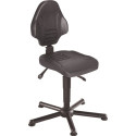 Siège de travail pivotant W13 sur patins mousse polyuréthane noir