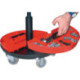 Plateau de rangement 2 pièces rouge cuivre pour tabouret pivotant