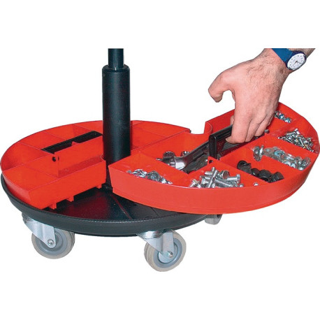 Plateau de rangement 2 pièces rouge cuivre pour tabouret pivotant