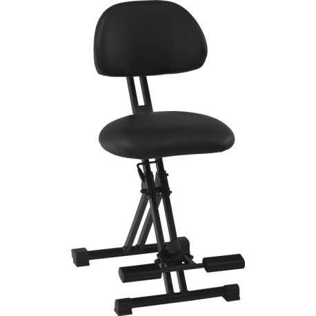 Aide à la station assise en cuir artificiel H.550-770mm STA repose-pieds noir MEY