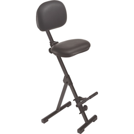 Assis debout AF-SR-KL-AH siège en cuir artificiel H.540-900mm STA cadre rabattable noir MEY