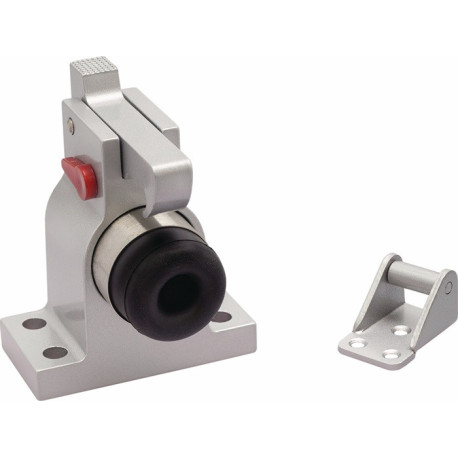 Butée de porte 001/588/1 aluminium argent émaillé fixation au sol SCHNEGEL
