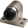 Butée de porte 001/589/1 H.75mm aluminium argent thermolaqué fixation sur cheville SCHNEGEL