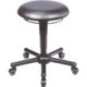 Tabouret pivotant A19 avec rails simili cuir assise noire H.465-595mm tabouret MEY