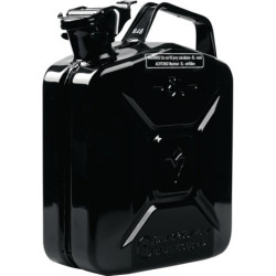 Bidon d'essence 5l tôle d'acier noir RAL 9005 0,9mm L230xL120xH310mm VALPRO