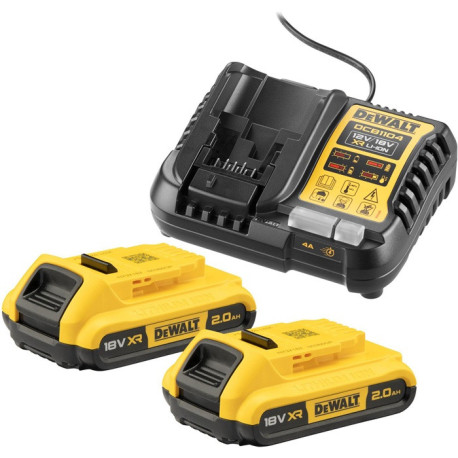 Kit de démarrage batterie DCB1104D2 18V 2Ah DEWALT