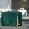 Couvercle de caisse grillagé L.850xL.1250mm vert G.3,8kg avec fermeture éclair