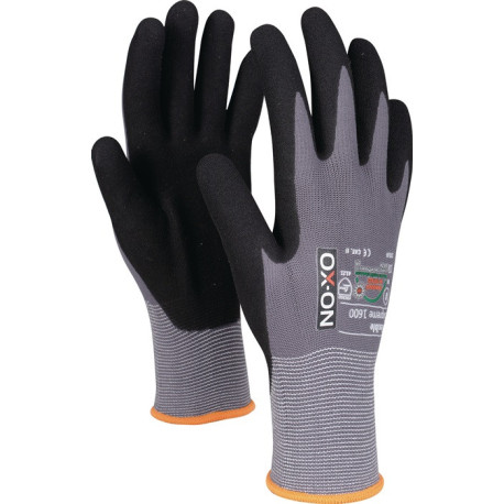 Gant Flexible Supreme 1600 taille 9 noir/gris clair EN388 EN420+A1 EN407 PSAII (Par 12)