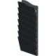 Porte-brochures H560xL240xPmm nombre de compartiments 7 DIN A4 métal noir