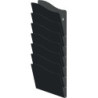 Porte-brochures H560xL240xPmm nombre de compartiments 7 DIN A4 métal noir
