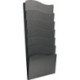 Porte-brochures H560xL240xPmm nombre de compartiments 7 DIN A4 métal argent