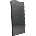 Porte-brochures H560xL240xPmm nombre de compartiments 7 DIN A4 métal argent