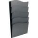 Porte-brochures H430xL240xPmm nombre de compartiments 5 DIN A4 métal noir