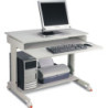 Table de travail PC H720-1100xL900xP500mm gris clair mobile