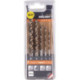 Jeu de forets hélicoïdaux à bois TIMBER TWIST 5 pièces D.4.5.6.8.10mm ALPEN