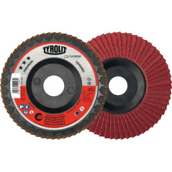 Disque lamelle CERABOND D.125mm K.80 fl.INOX grain céramique TYROLIT (Par 5)