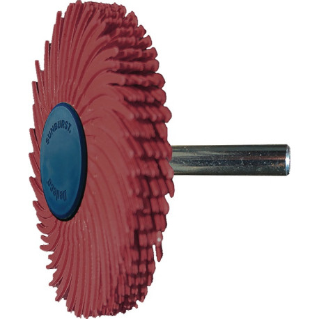 Disque brosse radiale Sunburst D.51mm K.220 Rouge 10000min TYROLIT