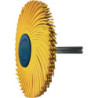 Disque brosse radiale Sunburst D.76mm K.80 Jaune 10000min TYROLIT
