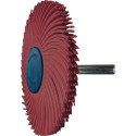 Disque brosse radiale Sunburst D.76mm K.220 Rouge 10000min TYROLIT