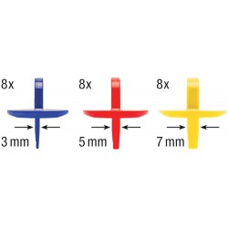 HECO-Croisillon 3-5-7mm - 24 pièces