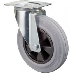 Roulette caoutchouc 160 mm KU
