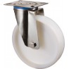 Roue plastique - acier inoxidable --d 200mm 300KG Tragpour
