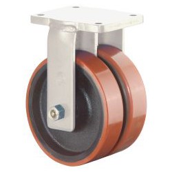 Roulette double - Polyuuréthane - 125 mm