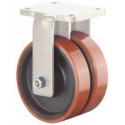 Roulette double - Polyuuréthane -300 mm