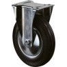 Roulette 125 mm Lg. R Cadre Galv. Roue Caoutchouc
