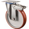 Roulette polyurethan avec frein d 80 mm 100 Kg Tragpour