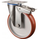 Roulette polyurethan avec frein d 100 mm 120Kg Tragpour