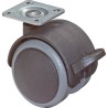 Roulette avec frein et plat F86.040.PL